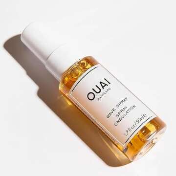 OUAI Wave Spray Travel Size - Coconut Oil & Rice Protein Texturizing Mist for Beach Waves, Volume & Shine - Paraben-Free, Safe for Color & Keratin-Treated Hair (1.7 fl oz)