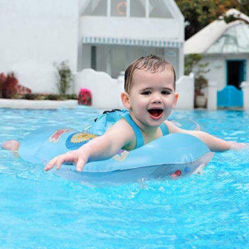 Fixget Baby Swimming Float with UPF50 Sun Canopy