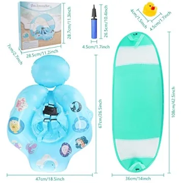 Fixget Baby Swimming Float with UPF50 Sun Canopy