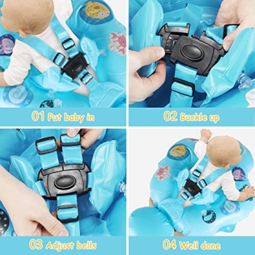 Fixget Baby Swimming Float with UPF50 Sun Canopy