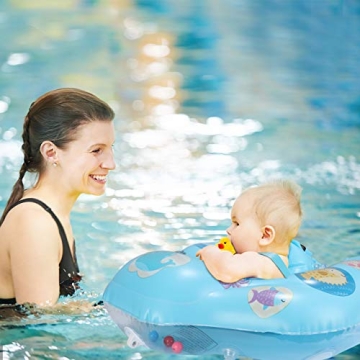 Fixget Baby Swimming Float with UPF50 Sun Canopy