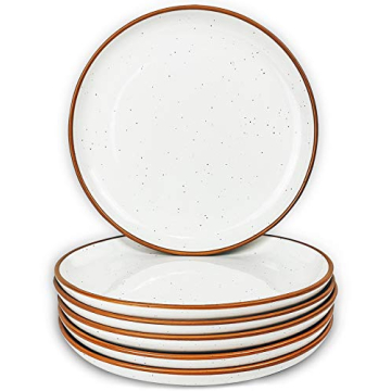 Mora Ceramic Plates Set of 6 - Microwave and Dishwasher Safe