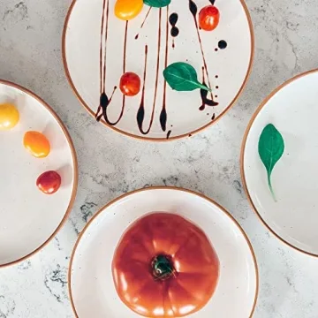 Mora Ceramic Plates Set of 6 - Microwave and Dishwasher Safe