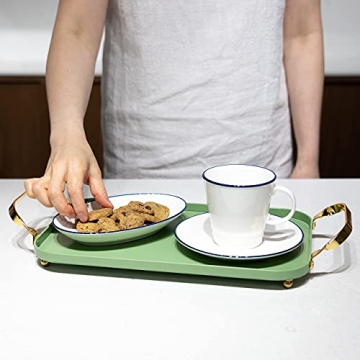 Decorative BLUE GINKGO Serving Tray for Stylish Hosting