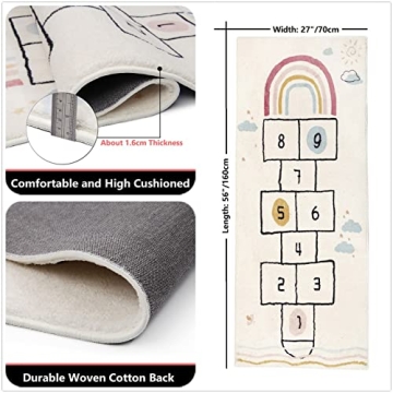 HiiARug Fun Educational Hopscotch Kids Rug 63x27