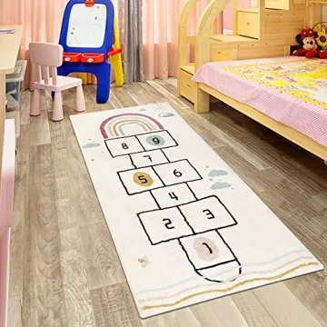 HiiARug Fun Educational Hopscotch Kids Rug 63x27