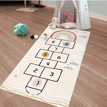 HiiARug Fun Educational Hopscotch Kids Rug 63x27