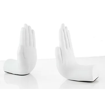 Tech Tools Stop Hand Bookends | Whimsical Desk Accessory