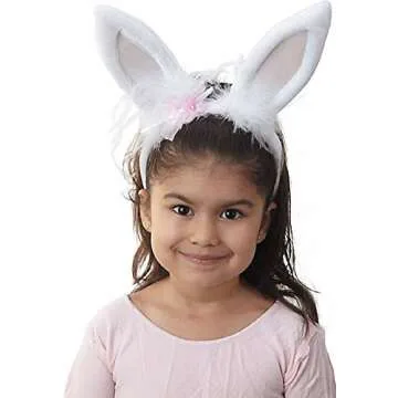 Amscan Festive White Bunny Ears Headband - Adorable, Fun & Reusable for All Celebrations