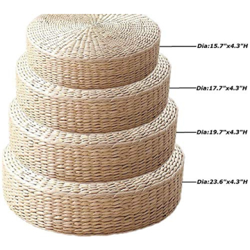 HUAWELL 2 Pack Tatami Floor Pillow Sitting Cushion - Perfect for Meditation & Relaxation