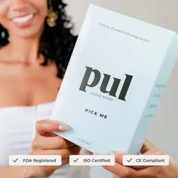 Mint Dental Floss Picks - Shred-Resistant Biodegradable Pack