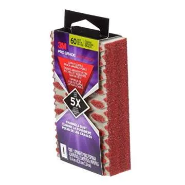 3M 2500PGP-60C-UF Pro Grade Precision 60-Grit Ultra Flexible Block Sanding Sponge, 4.5" x 2.5" x 1"