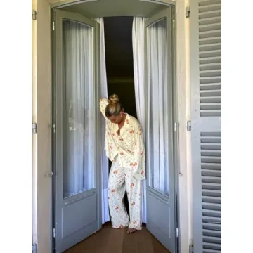Y2K Floral Fruit Print Pajama Set Comfortable Lounge Wear