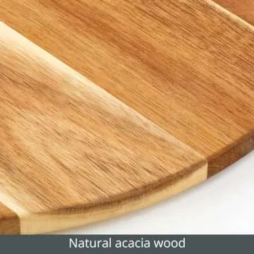 MDesign Acacia Wood Lazy Susan - 18" Kitchen Organizer