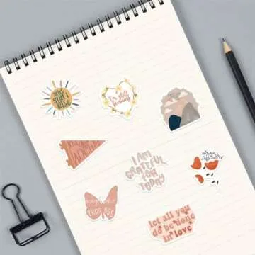 Vintage Inspirational Stickers 50Pcs, Boho Motivational Aesthetic Stickers for Women Adults Kids Teen Teachers, Retro Vinyl Waterproof Positive Decals for Laptop Water Bottles Phone Scrapbook Journal