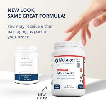 Metagenics BioPure Protein - Whey Protein Powder with Immunoglobulins - 16 g Protein - with Serine, L-Histidine & Magnesium - Non-GMO & Gluten-Free - 12.17 oz