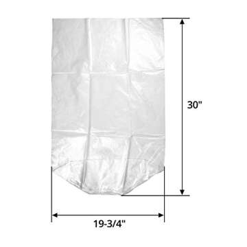 QWORK 6 Pack 30 Gallon Clear Plastic Drum Liners, Heavy Duty Leak Proof Clear Bucket Liner Bags for Marinating and Brining, BPA Free, 5 mil