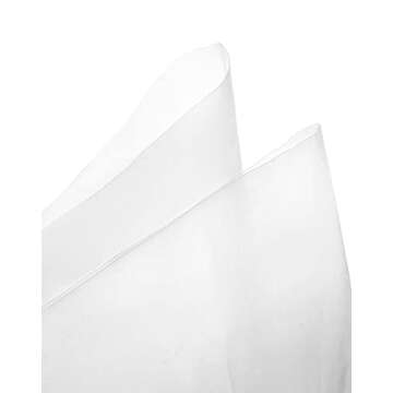 QWORK 6 Pack 30 Gallon Clear Plastic Drum Liners, Heavy Duty Leak Proof Clear Bucket Liner Bags for Marinating and Brining, BPA Free, 5 mil