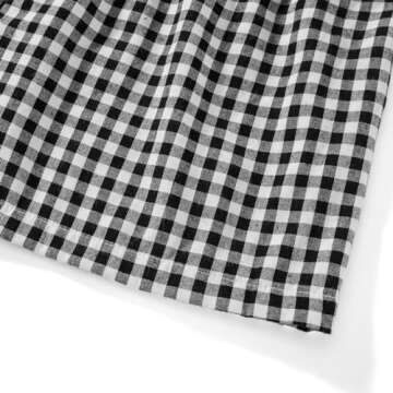 Pivanzore Y2k Plaid Shorts for Women Casual Elastic Waist Aesthetic Lounge Bottom Baggy Pajama Shorts Boxers Sleepwear(Shorts-Black,Small)