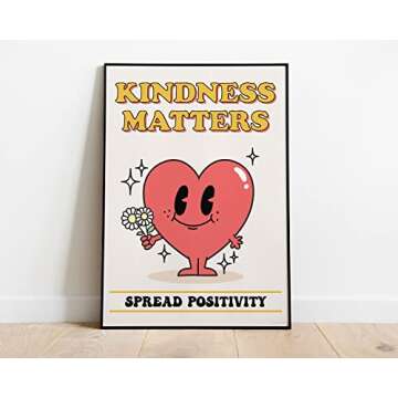 Retro Poster Wall Art, Aesthetic Posters, Trendy Wall Decor for Bedroom Aesthetic, Cute Room Decor, Vintage Art Nostalgia poster for room aesthetic (12x16 inches)