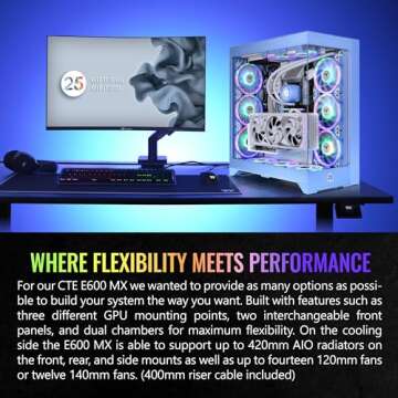 CTE E600 MX Hydrangea Blue E-ATX Mid Tower with Centralized Thermal Efficiency Design; Interchangeable Dual Front Panel; 3Way VGA Mounting Bracket; 400mm PCIe4 Riser Cable Included; CA-1Y3-00MFWN-00