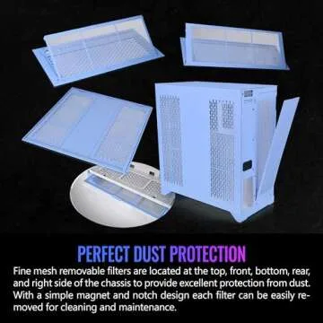 CTE E600 MX Hydrangea Blue E-ATX Mid Tower with Centralized Thermal Efficiency Design; Interchangeable Dual Front Panel; 3Way VGA Mounting Bracket; 400mm PCIe4 Riser Cable Included; CA-1Y3-00MFWN-00