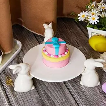 Charming 2 Set Bunny Cake Stand for Easter Celebrations