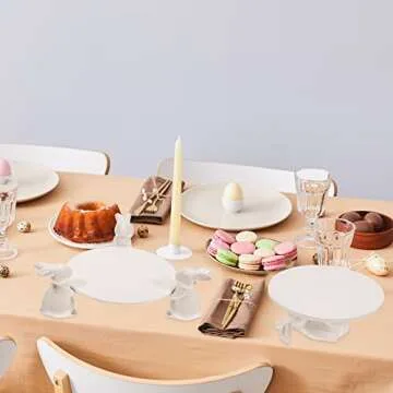 Charming 2 Set Bunny Cake Stand for Easter Celebrations
