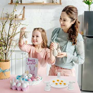Charming 2 Set Bunny Cake Stand for Easter Celebrations