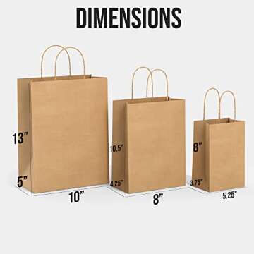 BagKraft Recyclable Brown Paper Bags for Gifts and Shopping