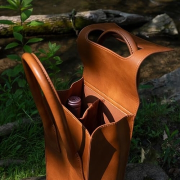 Vegan Leather Wine Tote - Perfect for Every Occasion