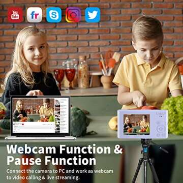 VJIANGER 4K 44MP Camera for Kids & Teens - Compact Mini