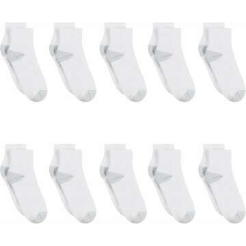 Hanes Women's Ankle Soft Moisture-Wicking Socks