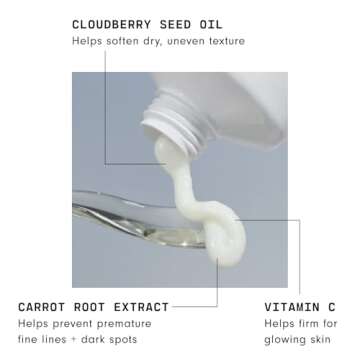 Versed Weekend Glow Daily Brightening Moisturizer - Vegan Lightweight Vitamin C Moisturizer with Cloudberry Seed Oil - Hydrating Face Moisturizer for Discoloration & Uneven Texture (2oz)