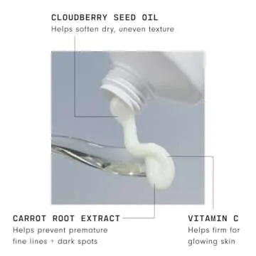 Versed Weekend Glow Daily Brightening Moisturizer - Vegan Lightweight Vitamin C Moisturizer with Cloudberry Seed Oil - Hydrating Face Moisturizer for Discoloration & Uneven Texture (2oz)