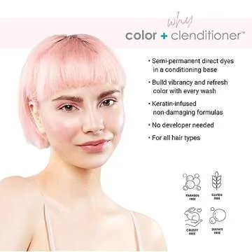 Keracolor Clenditioner LIGHT PINK - Semi-Permanent Hair Color & Conditioner