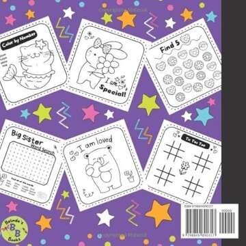 I am a Big Sister: Hooray!: Coloring and Activity Book for girls ages 3 and up