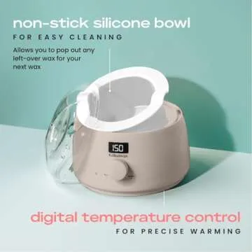 KoluaWax Premium Waxing Kit for Women - Hot Melt Hard Wax Warmer for Hair Removal, Eyebrow, Bikini, Legs, Face, Brazilian Wax - Machine, 4-Pack Beads, Accessories, Sand