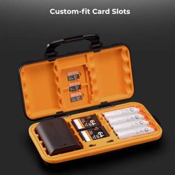 K&F Concept Camera Battery SD Card Holder for 4 SD Cards, 2 Camera Batteries, 6 TF Cards, 2 CF Cards...