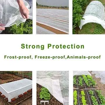 Plant Covers for Freeze Protection Cloth Winter Reusable Plants Warm Worth Frost Blanket (8 ft x 33 ft)