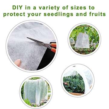 Plant Covers for Freeze Protection Cloth Winter Reusable Plants Warm Worth Frost Blanket (8 ft x 33 ft)