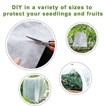 Plant Covers for Freeze Protection Cloth Winter Reusable Plants Warm Worth Frost Blanket (8 ft x 33 ft)