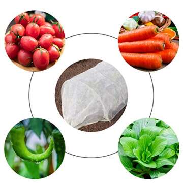 Plant Covers for Freeze Protection Cloth Winter Reusable Plants Warm Worth Frost Blanket (8 ft x 33 ft)