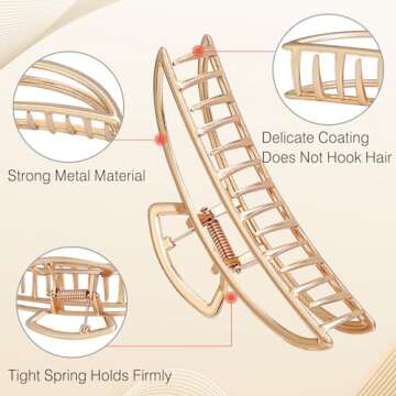 Stylish Mandydov 8 Pcs Hair Claw Clips Set for Women