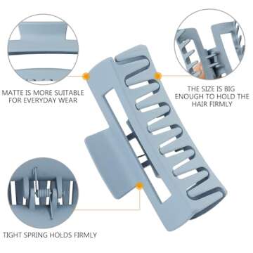 Stylish Mandydov 8 Pcs Hair Claw Clips Set for Women