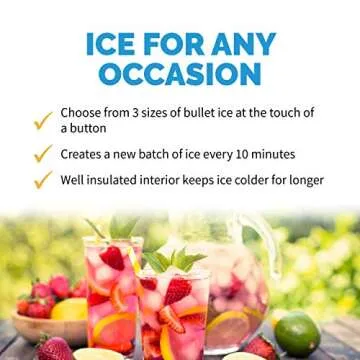 Newair Countertop Ice Maker Machine 28 lbs. of Ice in 24 Hours, Portable Design in Stainless Steel with 3 Bullet Ice Cube Sizes, Convenient Rapid Ice Production, Insulated Storage