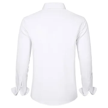 Men's Dress Shirts - Wrinkle-Free & Stretch White
