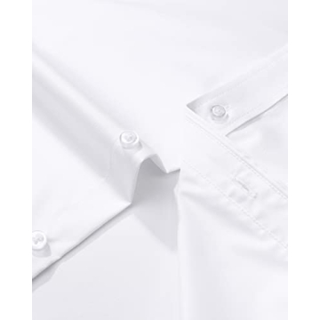 Men's Dress Shirts - Wrinkle-Free & Stretch White