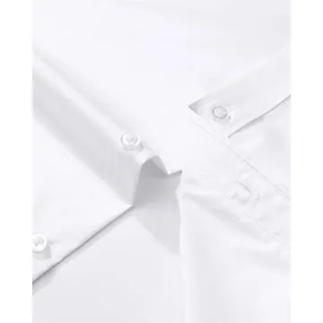 Men's Dress Shirts - Wrinkle-Free & Stretch White