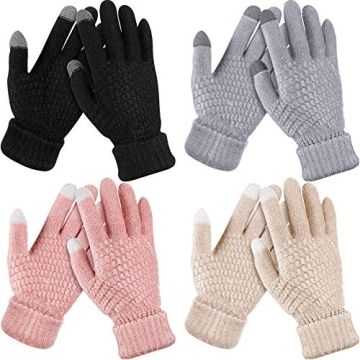 Warm Touchscreen Gloves for Women - 4 Color Set